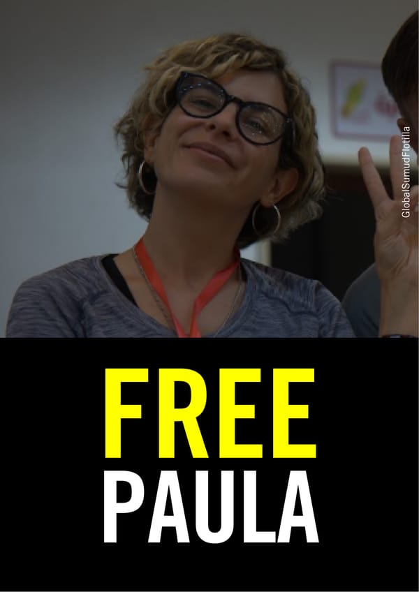 Free Paula — una delle persone detenute in Libia